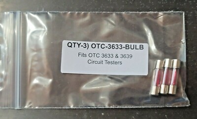 3-pack Replacement High Intensity Red Bulbs fits OTC 3633 & 3639 Test Lights