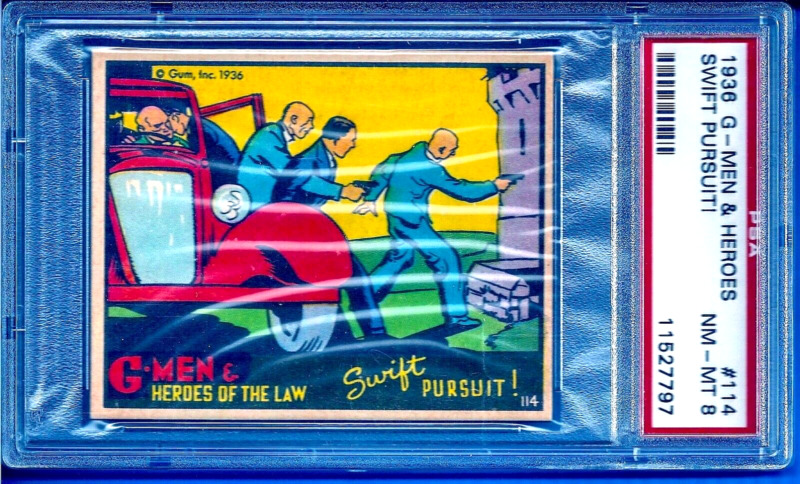 1936 R60 G - Men & Heroes #114 Swift Pursuit! Psa 8 (pop 1)