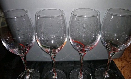 Lenox Christmas Holiday Ribbon Goblets - Set of 4 Stemware