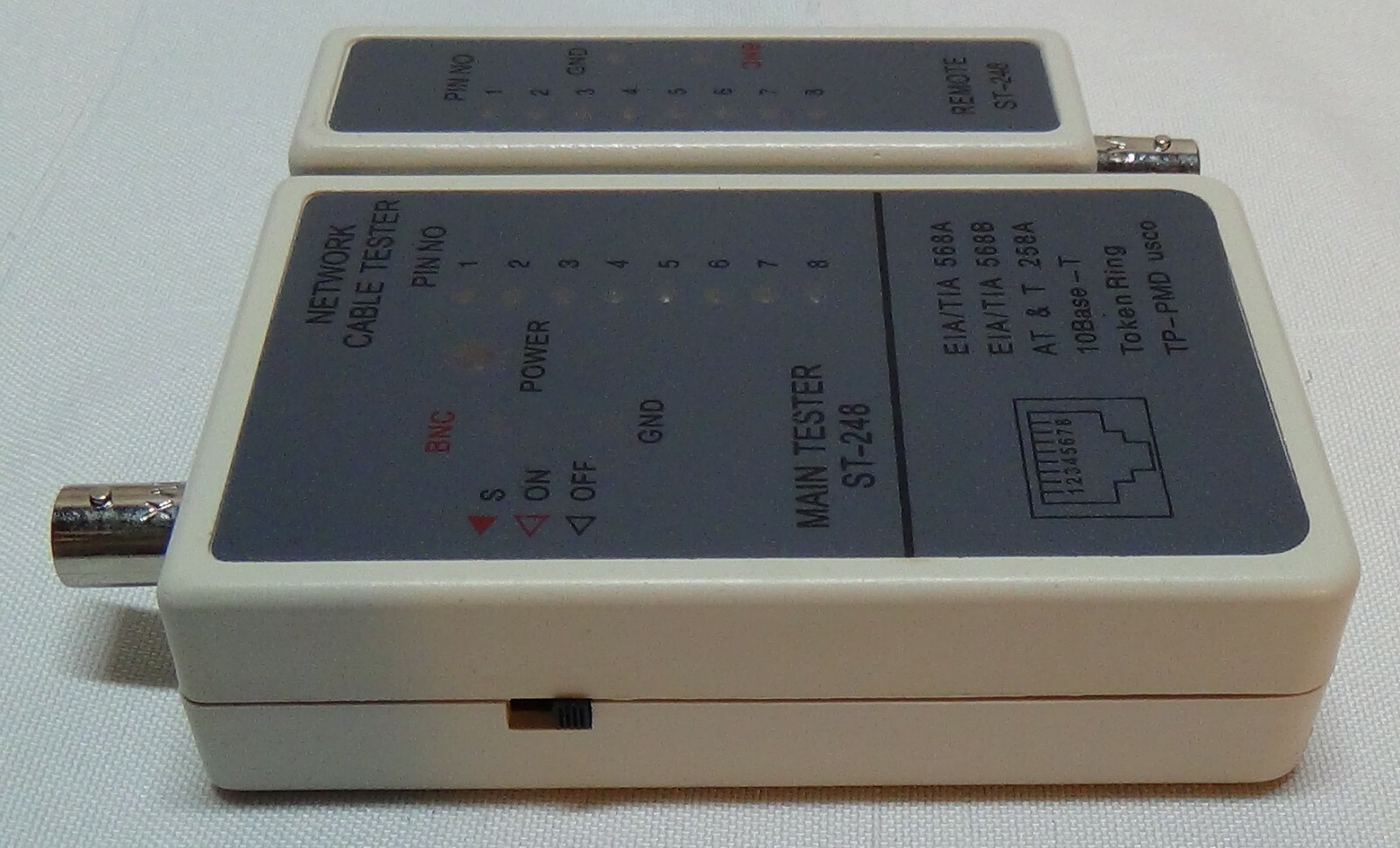 Network Cable Tester LAN RJ45 BNC Test Tool Coax Signal Handheld With Case