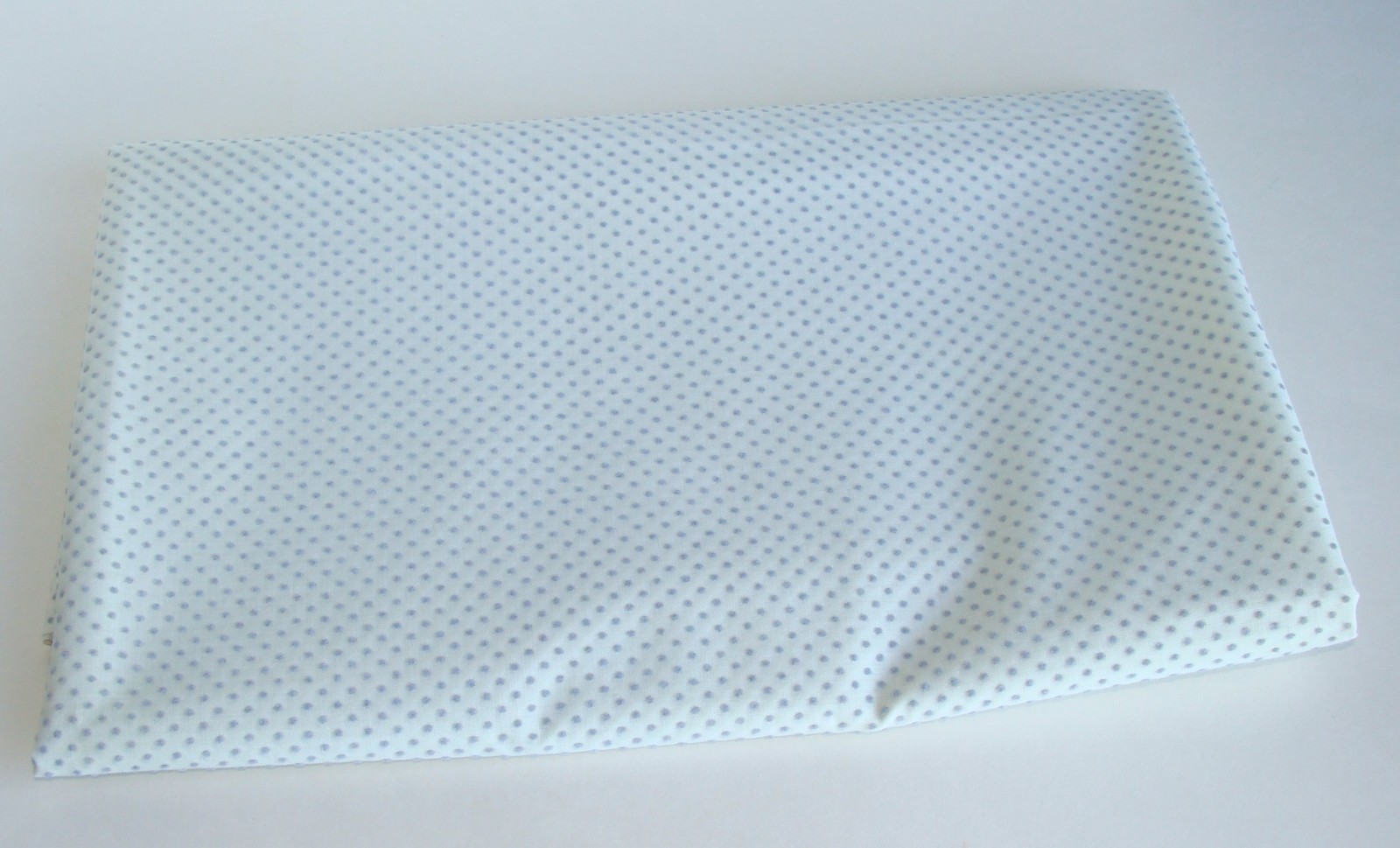 Vintage Flocked Dotted Swiss Blue Gray Dots 45