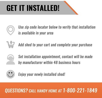 Handy Home Products 8x10 Wood Storage Shed W/ Driftwood Shingles Lockable Door