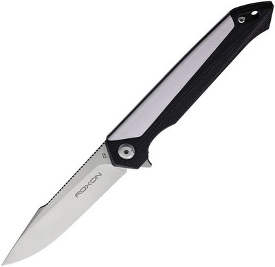 ROXON K3 Liner Lock Folding Knife D2 Tool Steel Blade G10/Leather Handle K3D2WHT