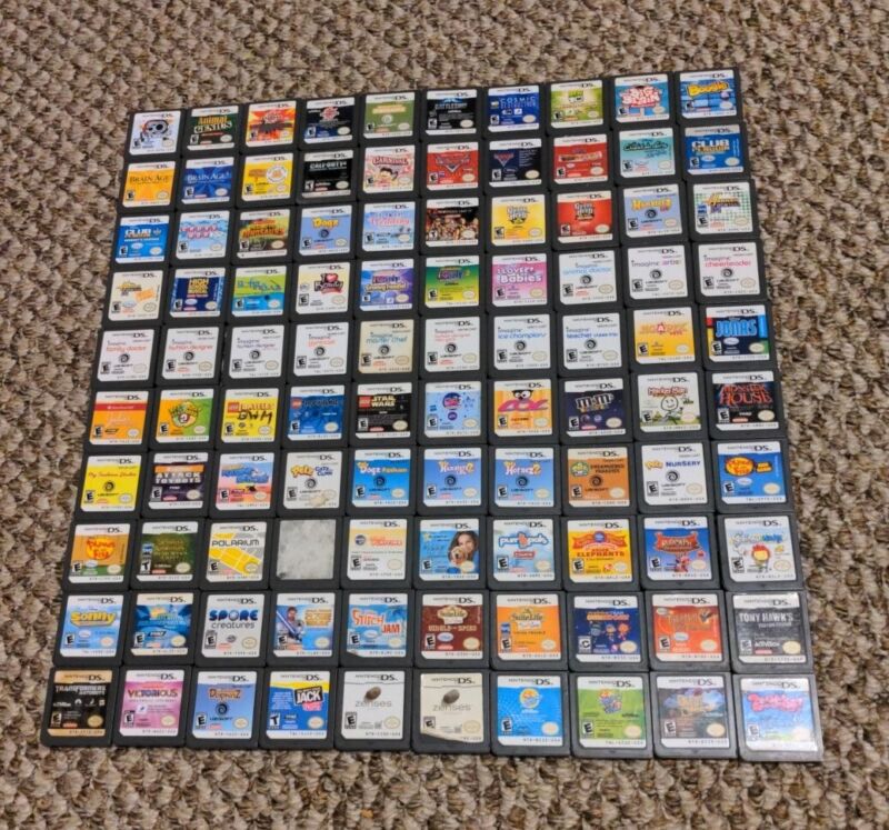 Lot of 100 Different Nintendo DS Lite DSi 3DS 2DS Games Unique Titles No Dupes