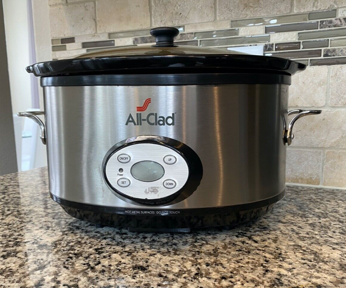 All Clad 6.5 qt Slow Cooker Crock Pot Series AC-65EB Cooking Crockpot  Stainless