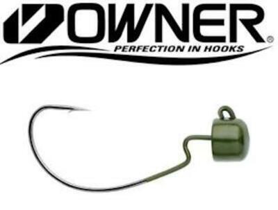 Owner Block Head Offset Jighead Weedless NED Rig EWG Style Jig 4155 Choose Size