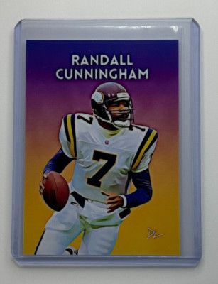 Randall Cunningham Limited Artist Signed ''Minnesota Vikings'' Trading Card 1/10