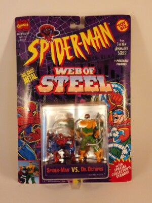 1994 Toy Biz Marvel Spiderman Web of Steel Spiderman vs Dr Octopus New In Box!