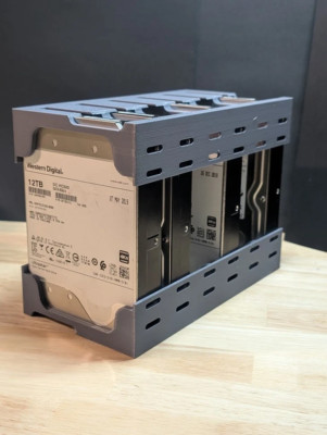 2pk!!!!! 6 Bay Hard Drive Rack Holder Cage Case Caddy for Chia Farming 3.5'' HDD