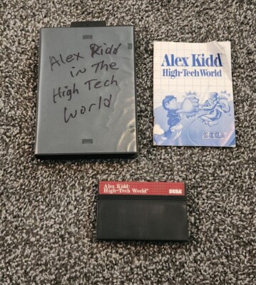 Alex Kidd: High-Tech World (Sega Master System SMS, 1989) CIB NO COVER ART