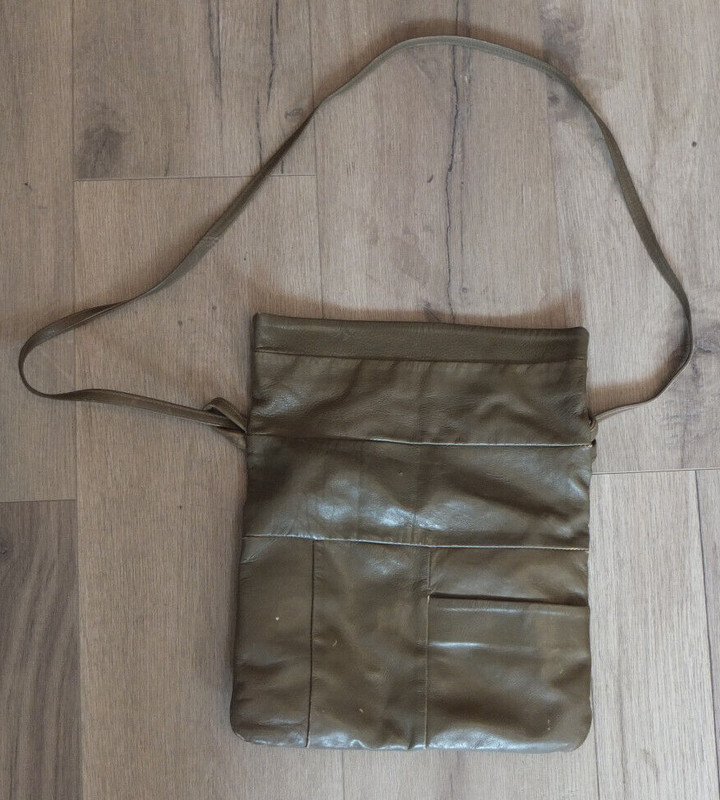 UmhÃ¤Nge Schulter Leder Tasche 32x27 Cm Khaki
