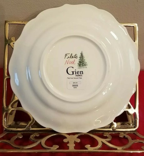 Gien Filets NOEL Dessert Salad Plate 9
