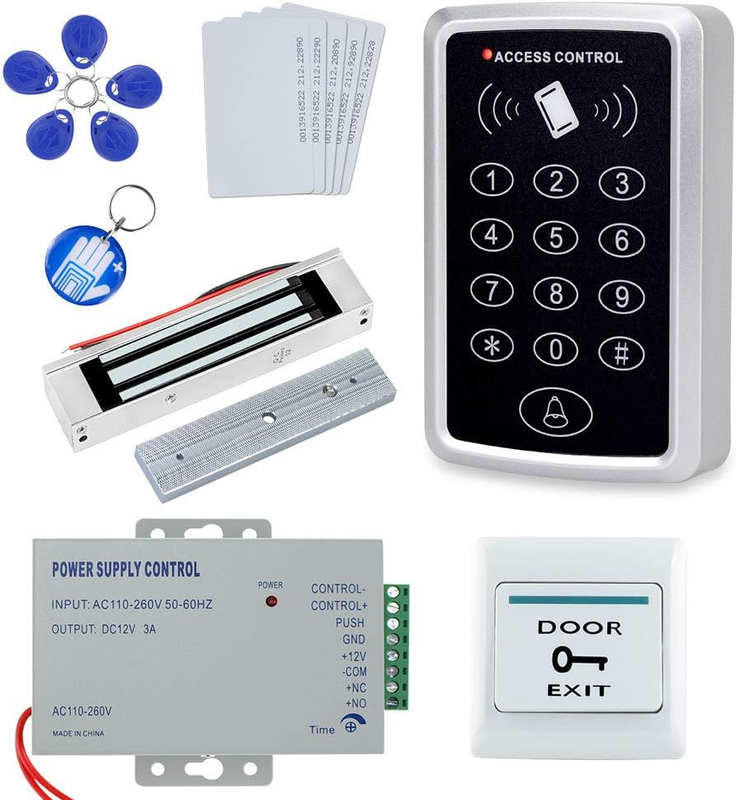 Kit De Sistema Control Acceso Puerta Independiente Cerradura Magnetica Electrica