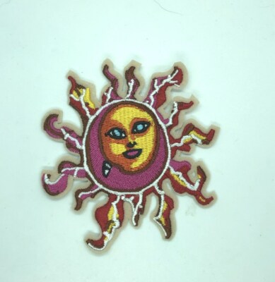 SUN smile face sun baby  fire light hot EMBROIDERED IRON-ON PATCH