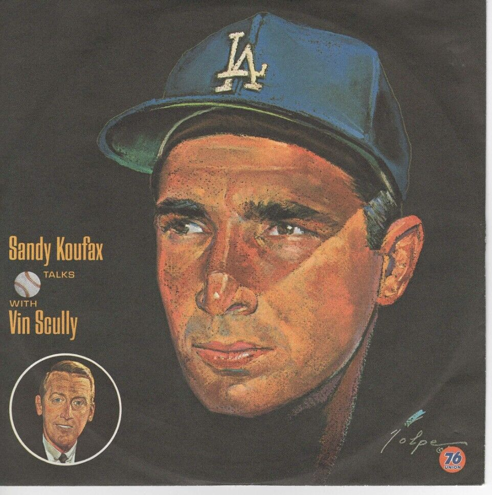 Johnny's - ② （フォトハンガー・CD） 1966 Sandy Koufax autograph Union 76 Dodgers 45 RPM Record