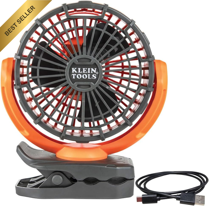 Personal Jobsite Fan – USB-C Rechargeable Portable Fan with Two-Speed Airflow, M
