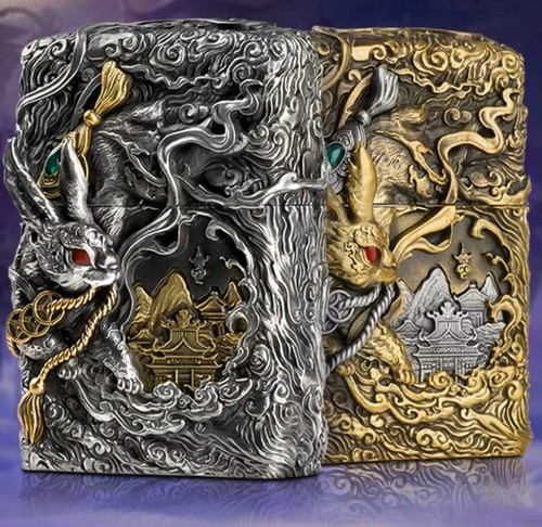 【10％OFF】 silver or gold rabbit Lighter oil Zippo New with eBay | box その他