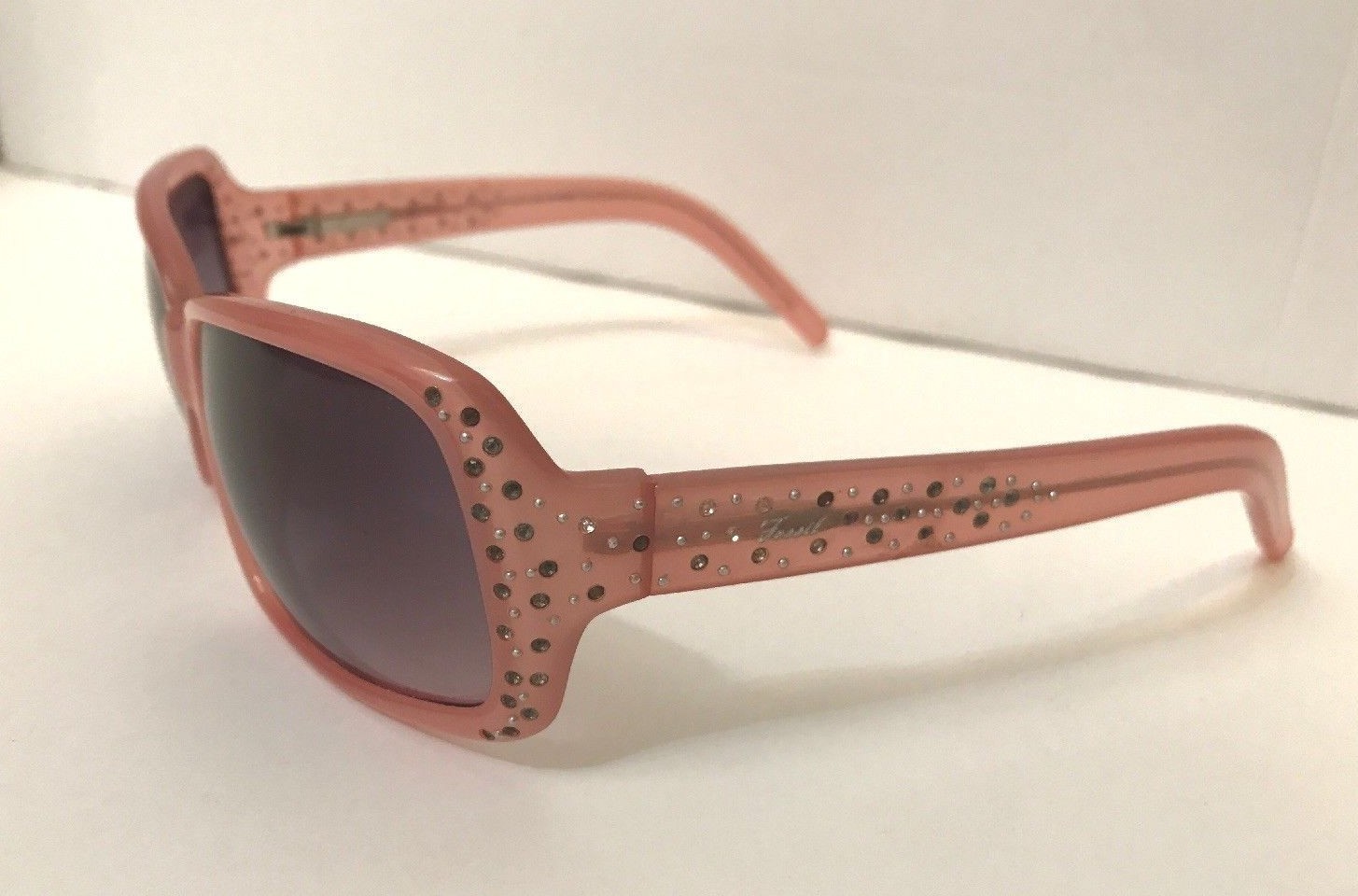 Fossil Sunglasses Lindy PS3338 650 Mod Sparkle Square Designer Pink Shades