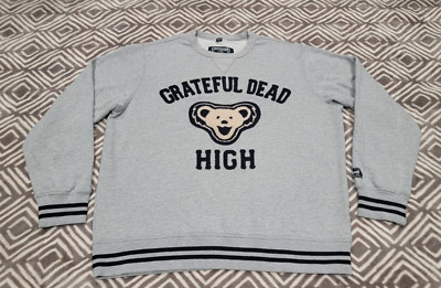 Schott NYC x Grateful Dead Crew Neck Sweater Men Size Large Gray GDPF20