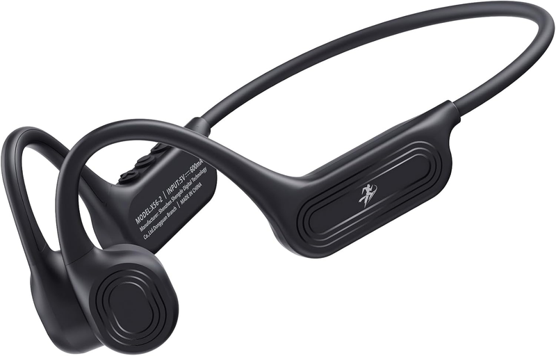 Bone Conduction Headphones Bluetooth 6.1, IP56 Waterproof Headphones