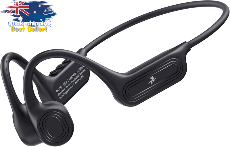 Bone Conduction Headphones Bluetooth 6.1, Open-Ear, IP56 Waterproof, 8H Battery
