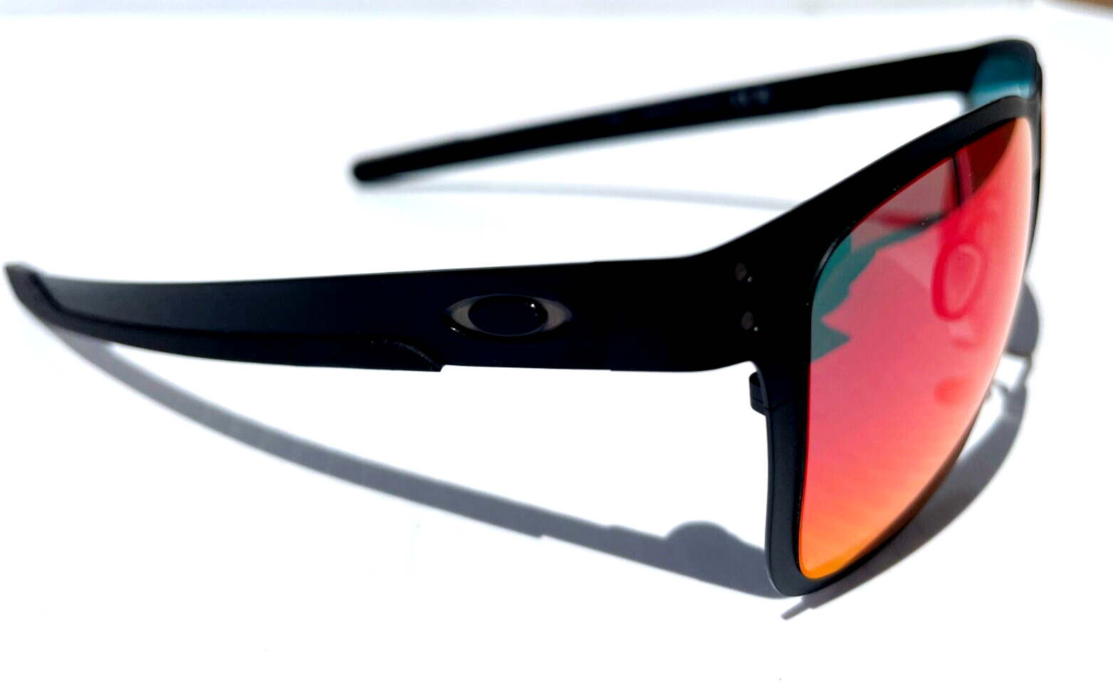Pre-owned Oakley Holbrook Metal Matte Black Polarized Galaxy Magenta Sunglass 4123 In Purple