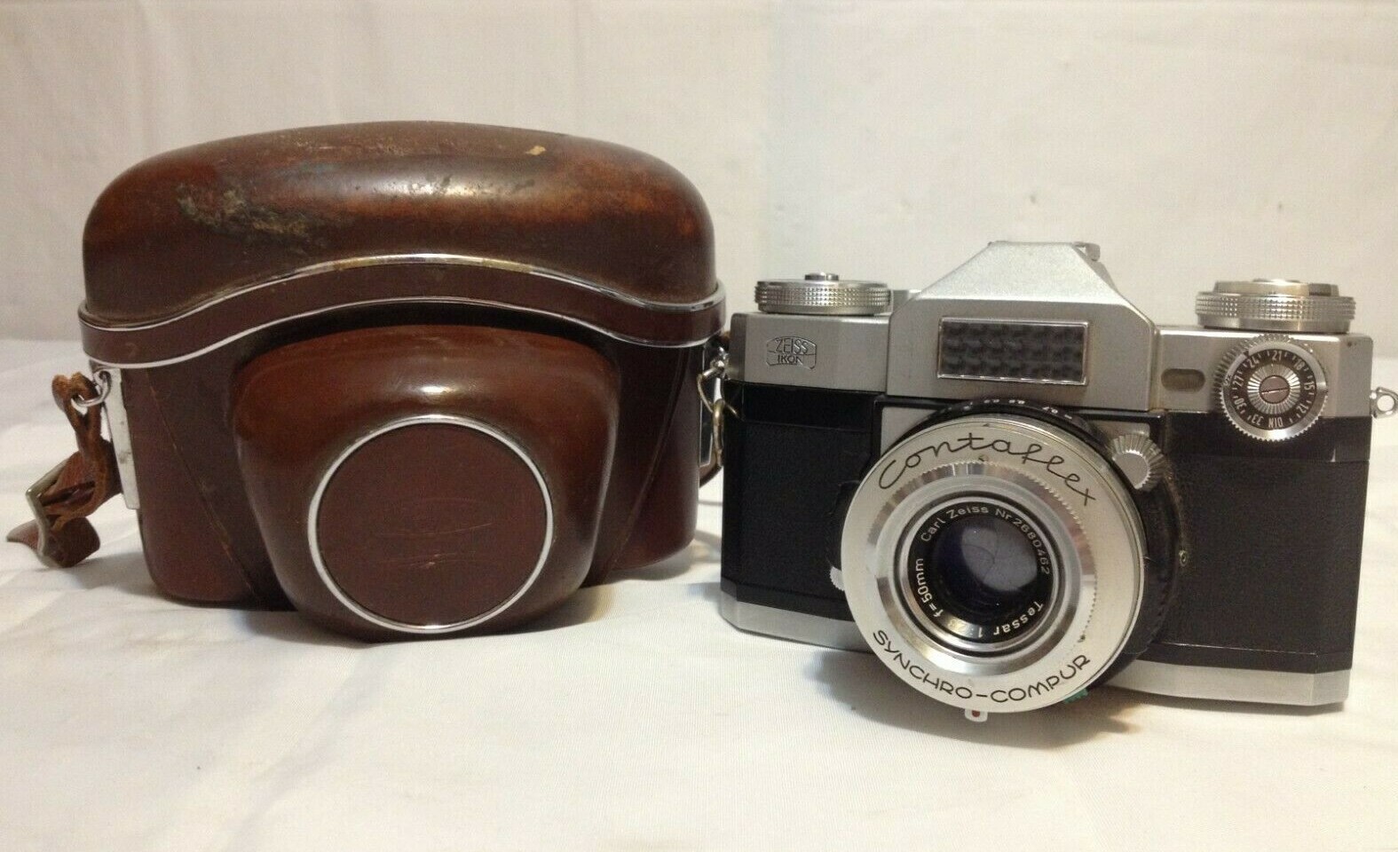 【C7090】Contaflex Carl Zeiss Tessar 50mm ZEISS Ikon Contaflex Carl Zeiss Tessar 50mm 2.8 Synchro