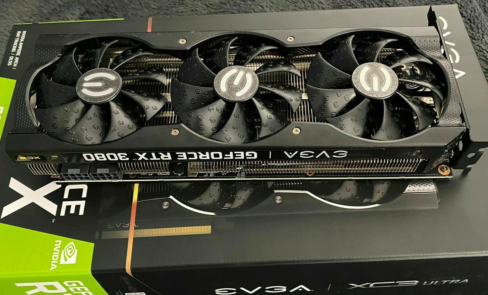 EVGA RTX 3080 XC3 ULTRA GAMING 10G-P5-3885-KH PCI E 4.0 LHR Graphics Video Card EVGA RTX 3080 XC3 ULTRA GAMING 10G-P5-3885-KH PCI E 4.0 LHR Graphics Video Card