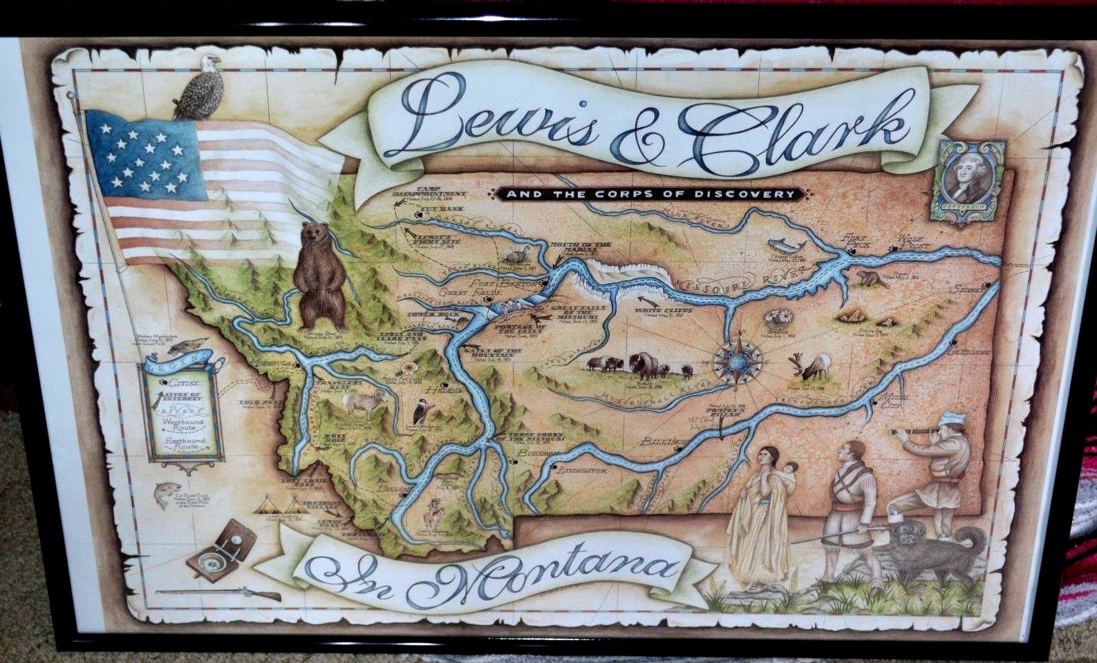 Lewis & Clack the Corps of discovery in Montana Brand Poster 36