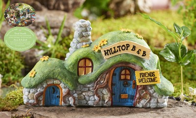 Miniature Fairy Garden Bed & Breakfast Hotel Indoor/Outdoor Figurine