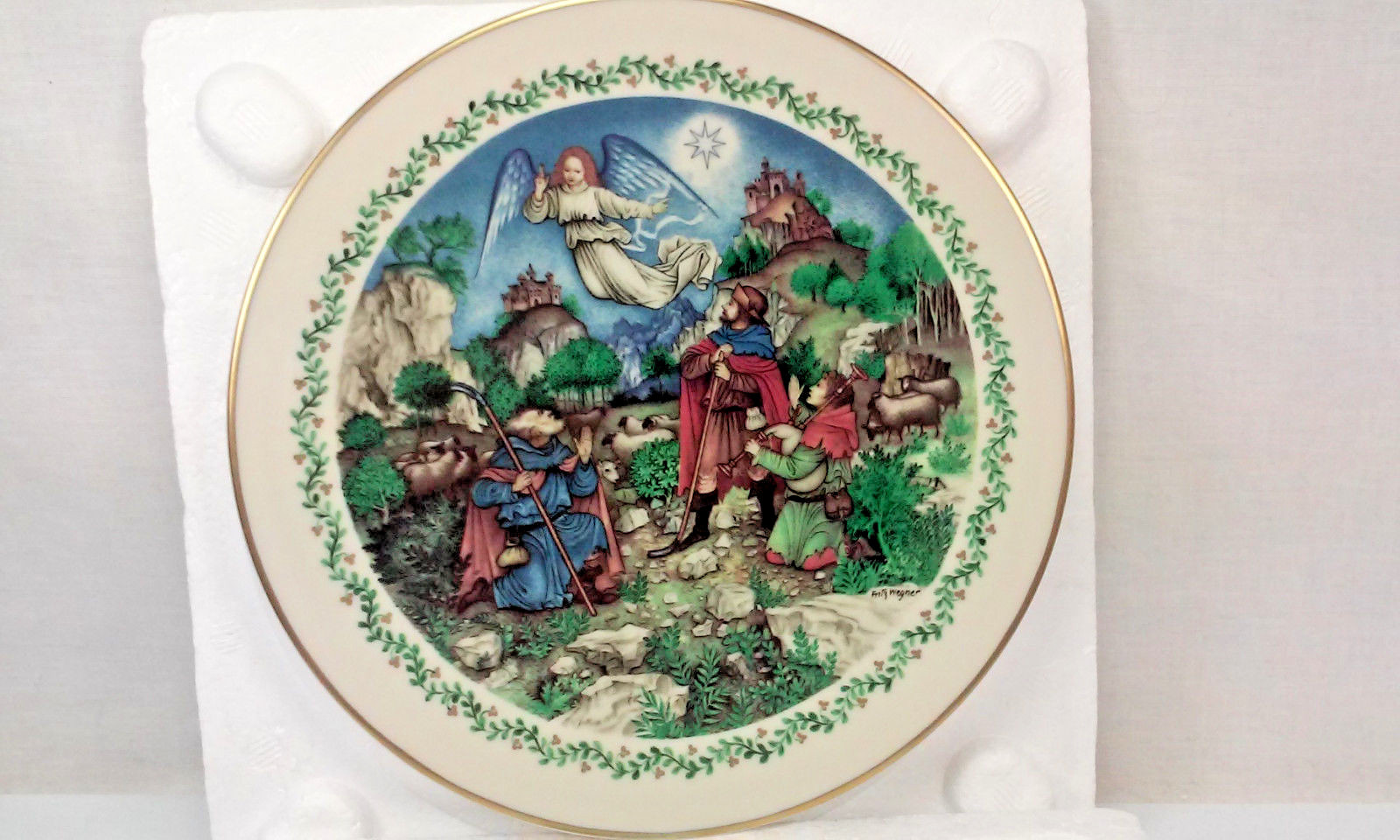 1982 FLEETWOOD COLLECTION ANNUAL CHRISTMAS PLATE FRITZ WEGNER 