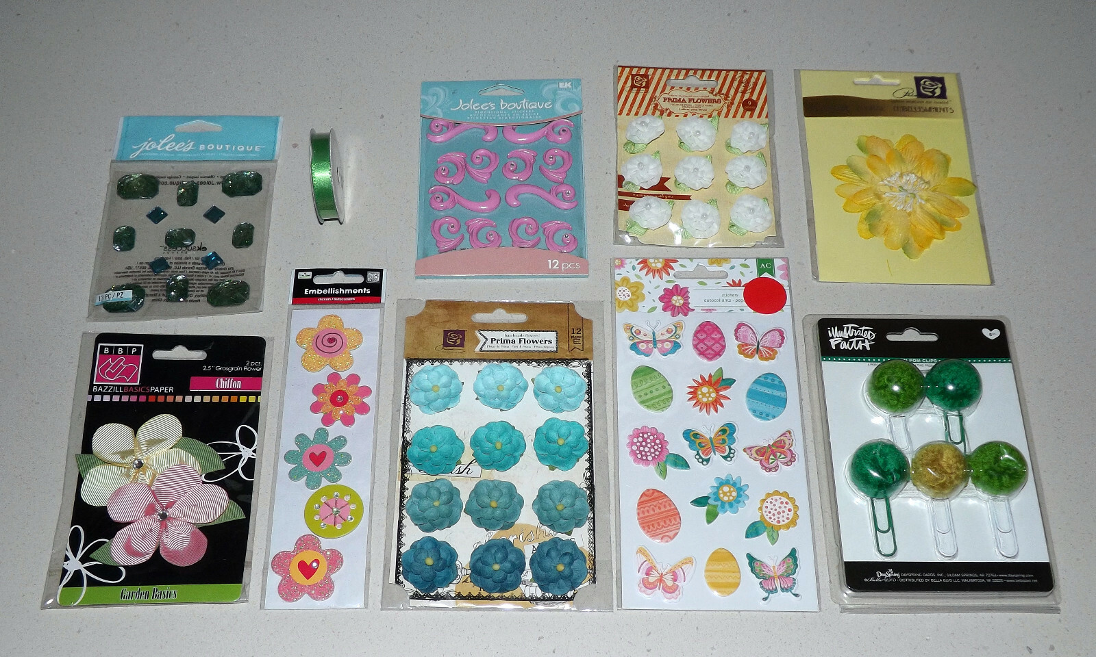 Huge Spring Scrapbook Lot - Echo Park, American Crafts, Prima - $55+ Value