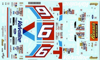Powerslide 398 #6 Valvoline 1992-95 Mark Martin Nascar decal