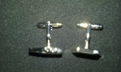 NOVELTY CASINO CUFF LINKS POKER DECK OF CARDS SILVERTONE NIP