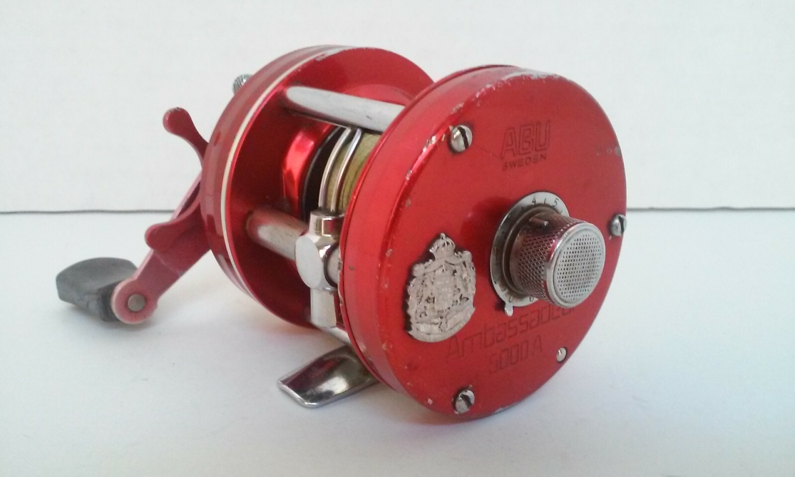 Vintage ABU GARCIA AMBASSADEUR 5000A Red Bait Caster Fishing Vintage ABU GARCIA AMBASSADEUR 5000A Red Bait Caster Fishing