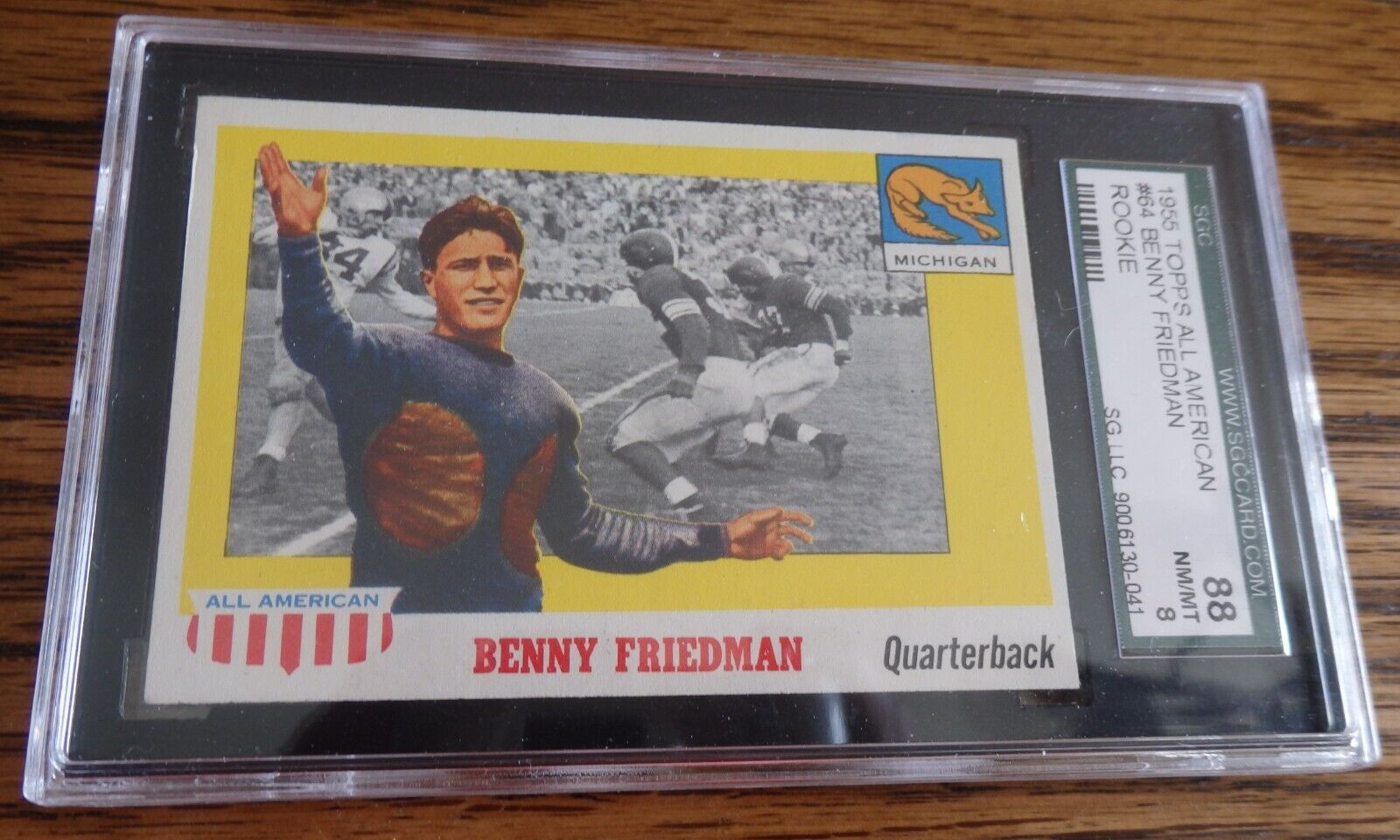 ⭐︎1955⭐︎ 1955 Topps All American BENNY FRIEDMAN ROOKIE SGC 8 NM-MT