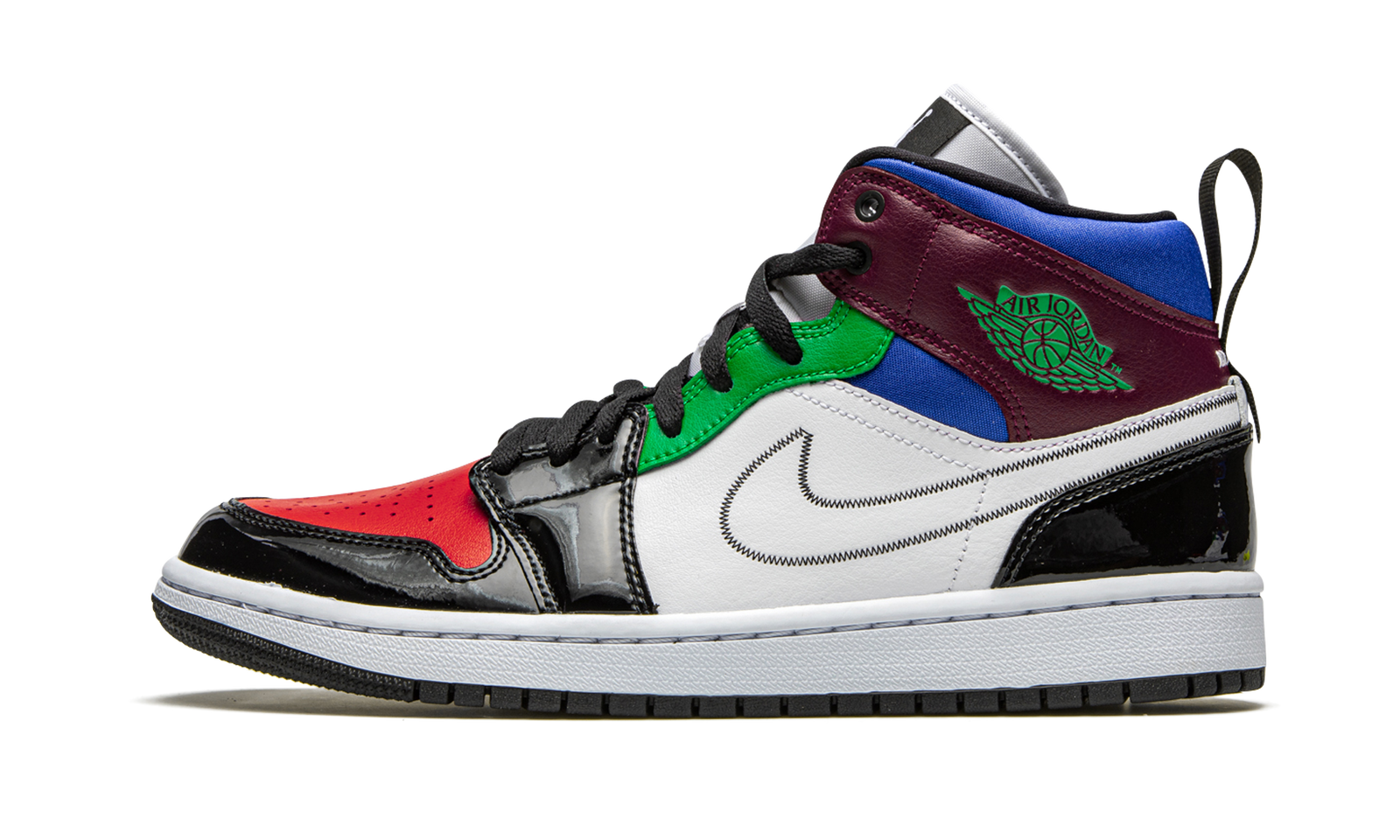 Nike WMNS Air Jordan 1 Mid SE Multi-Color Black White Red