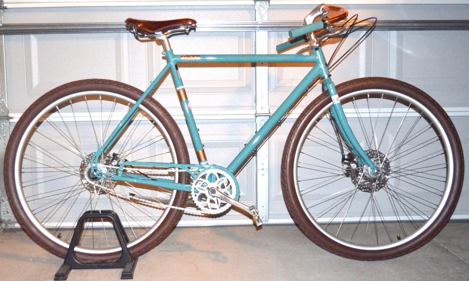 2018 RALEIGH Preston Classic Steel Disc Brake Bike / Brooks Saddle (Turquoise) M