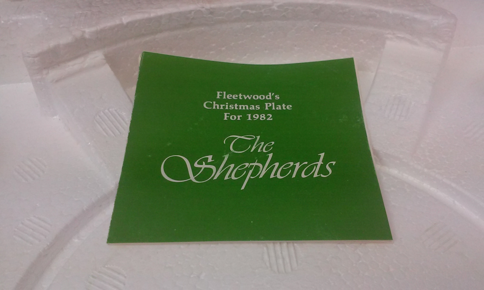 1982 FLEETWOOD COLLECTION ANNUAL CHRISTMAS PLATE FRITZ WEGNER 