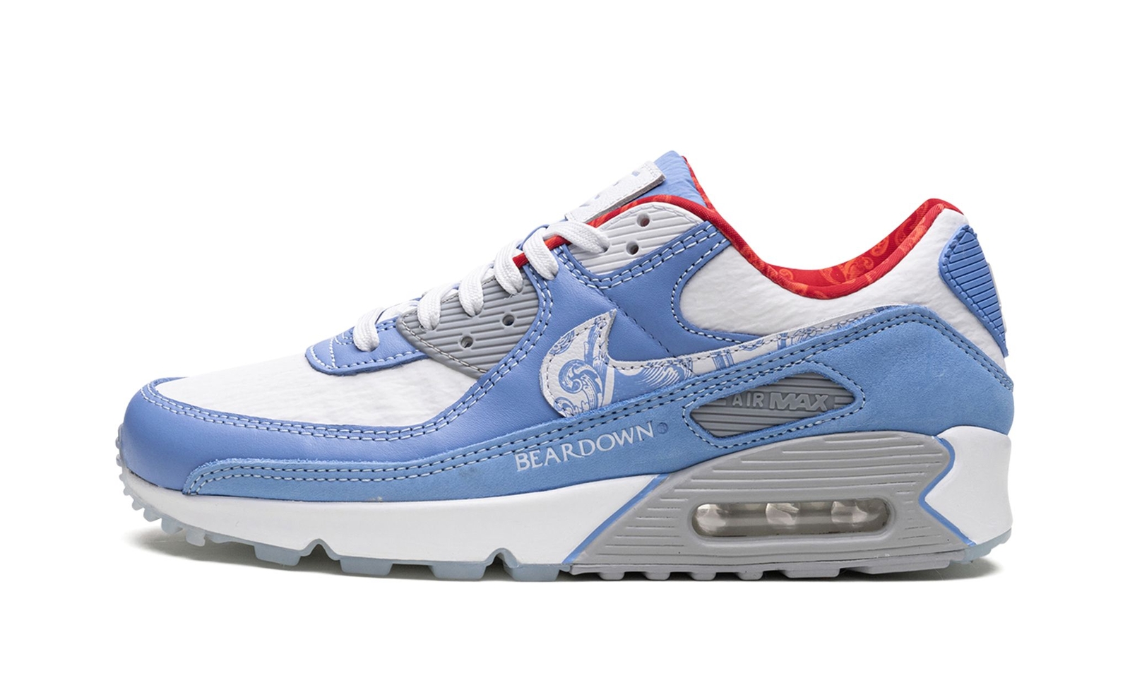 靴 Nike Air Max 90 LTR 25cm NIKE AIR MAX 90 LTR (GS) WHITE-IRON GREY-BLUE SZ 6Y-WOMENS