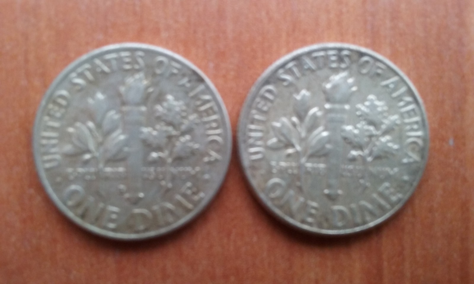 1963 D & 1964 P Roosevelt Dimes - Silver, Not Stock Photo