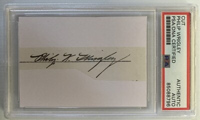 Cubs Owner & Gum Heir Philip Wrigley Signed Autograph Cut - PSA DNA - FREE S&H!