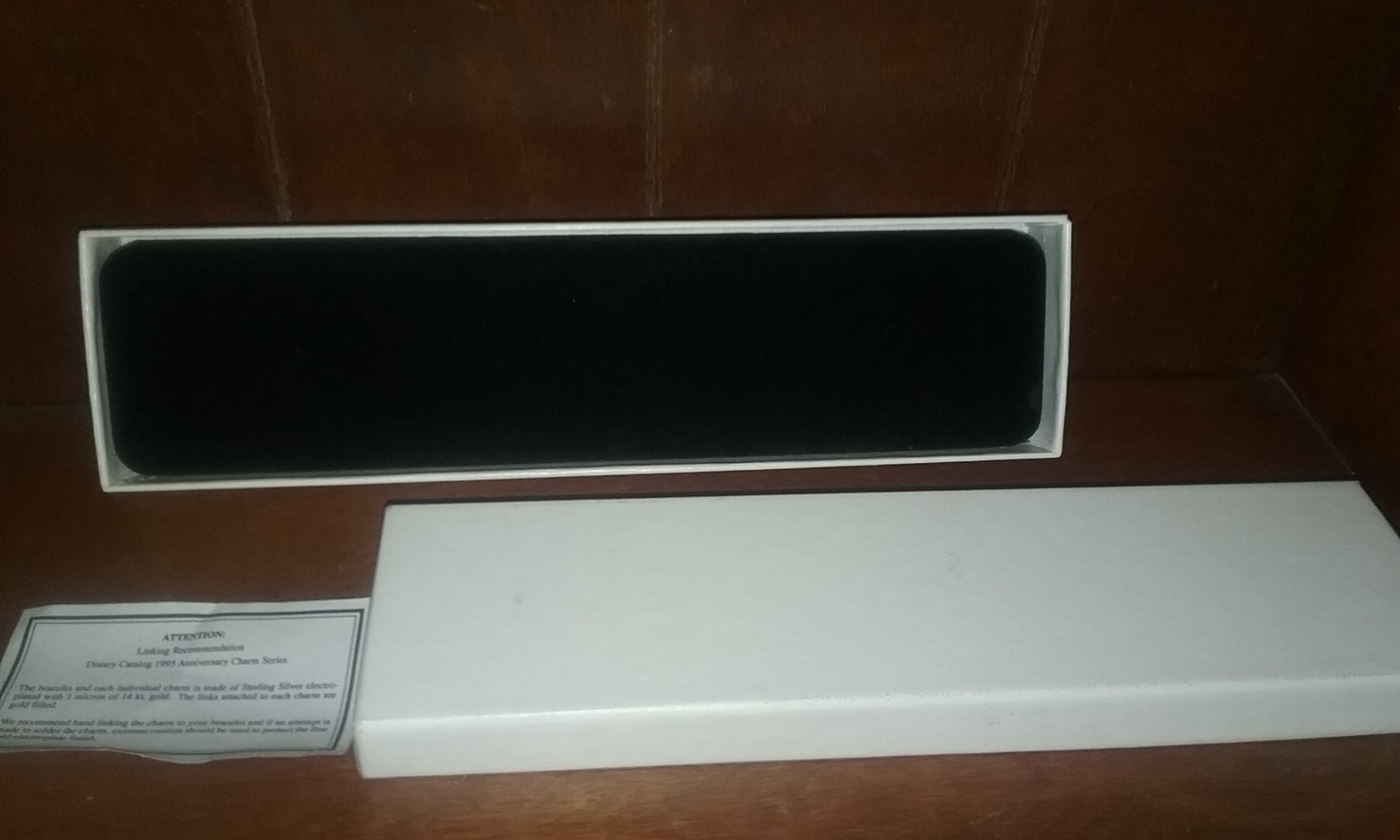 RARE VINTAGE 1995 DISNEY Charm Bracelet Gold on Silver MINT NEW IN BOX!