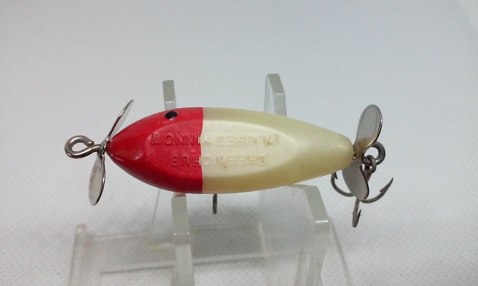 Vtg Creek Chub INJURED MINNOW ULTRALIGHT RED HEAD 1 5/8
