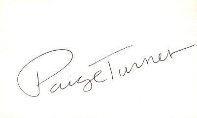 Paige Turner Signed Auto 3x5 Index Card Law and Order