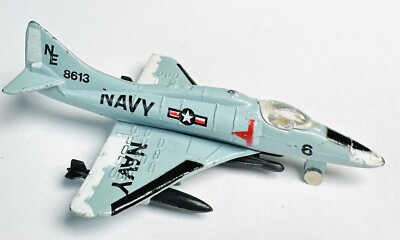 Vintage US Navy A-4E Skyhawk A-50 Diecast Fighter Jet Airplane Plane Toy