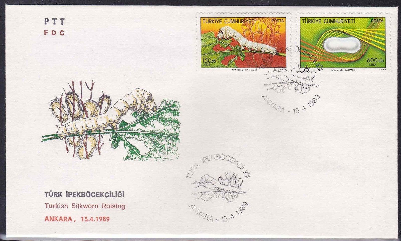 Culturas, grupos étnicos Sellos turco sobre de Primer Día