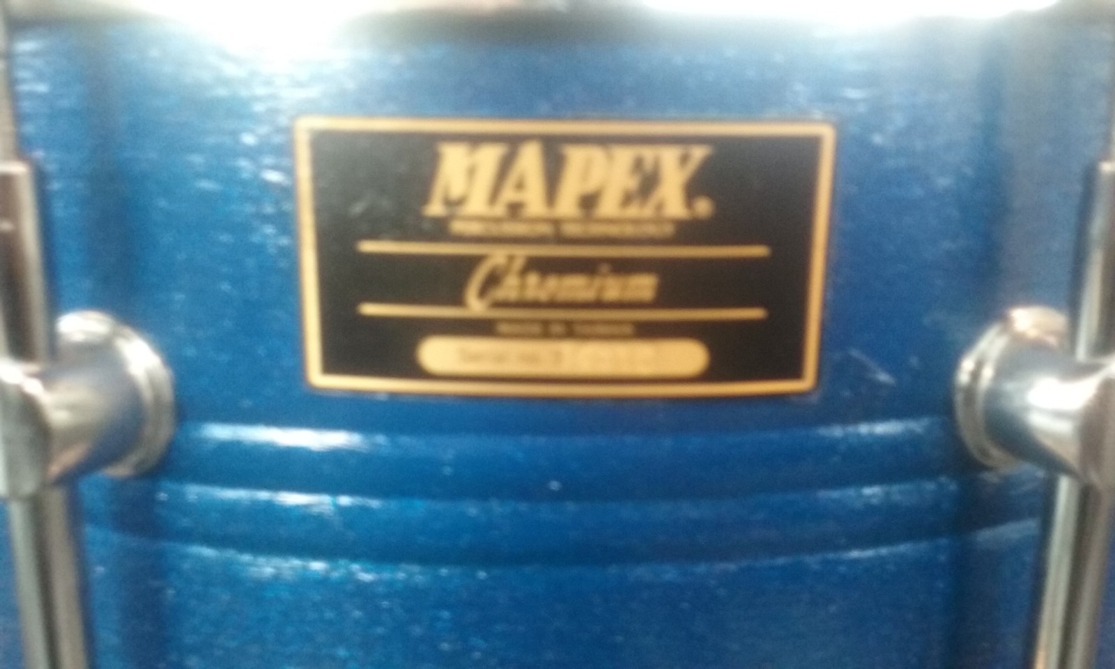 Mapex Chromium Snare drum painted Royal blue sparkle SN. 4610 ,LATE 90 s  14x 6