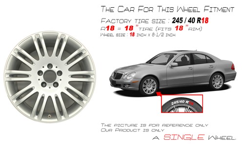 FRONT For Mercedes E350 E550 OEM Design Wheel 18" 2007-2009 Silver Rim 65432