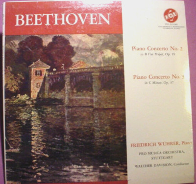 SEALED LP Vinyl VOX 513.060 BEETHOVEN Piano Concerto 2 & 3 WUHRER/STUTTGART